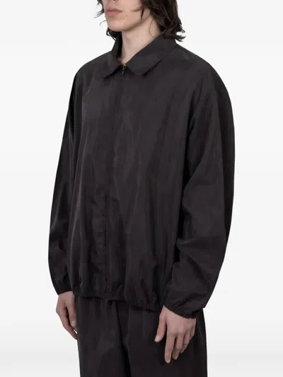 Stein Zip-up Spread-collar Jacket In Black