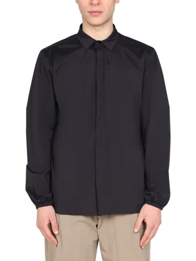 Monobi Zip-pocket Shirt Jacket In Blue