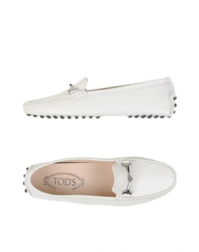 Shop Tod's Loafers In Ivory