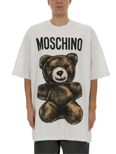 Moschino Oversized T-shirt Maxi Teddy Bear In White
