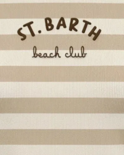 Mc2 Saint Barth Tank Top Ada Beige Stripes In Multi