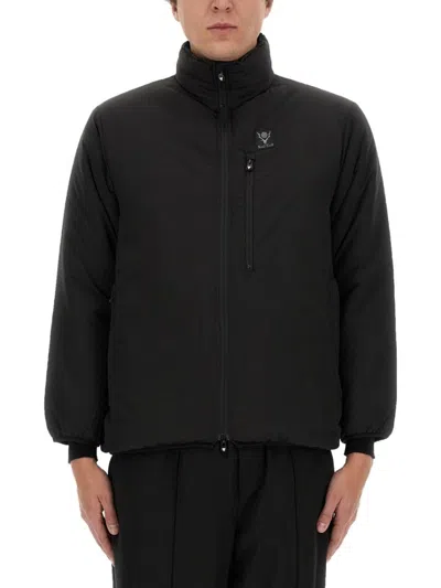 South2 West8 Logo Jacket High Collar Chest Pocket In Black