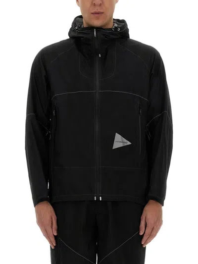 And Wander Performance Nylon Sports Jacket For Men In Black