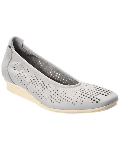 Arche Matrea Leather Flat In Gray