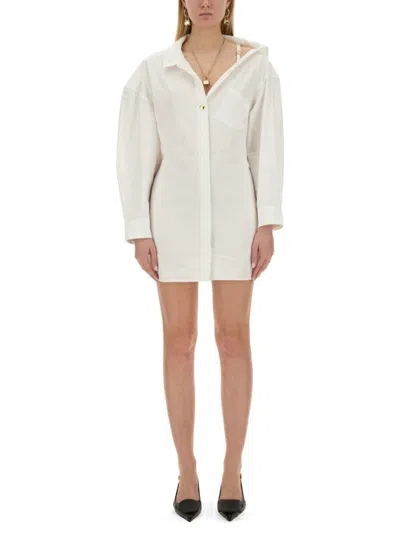 Jacquemus Chic Slim Fit Mini Dress In White