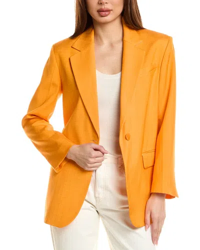 Sandro Single-breasted Button-fastening Blazer In Orange