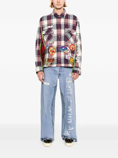 Better With Age Patchwork Check-print Shirt In Multi
