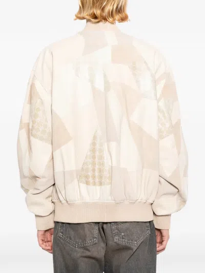 Amiri Patchwork Bomber Jacket In Pink