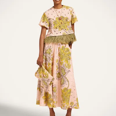 La Doublej Drawstring Skirt In Pink