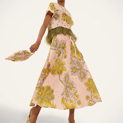 La Doublej Drawstring Skirt In Pink