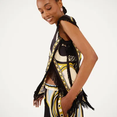 La Doublej Scarf Top In Multi