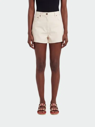 Valentino Garavani Vgold Shorts Bermuda And Short Beige In White