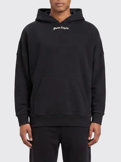 Palm Angels Chic Mini Graphic Sweater For Men In Black