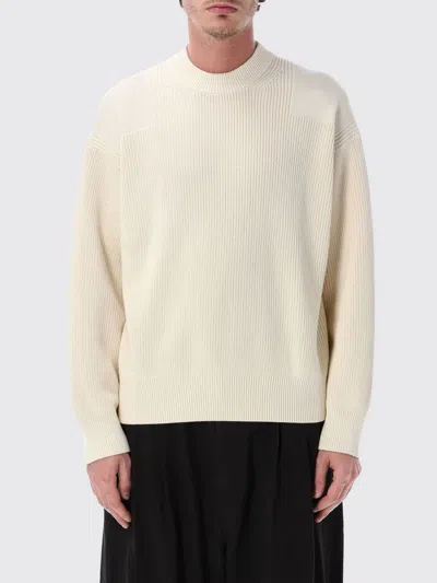 Studio Nicholson Sophisticated Parchment Knit Sweater For Men In Neutral