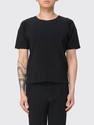 Issey Miyake Basic Pleated T-shirt In Black