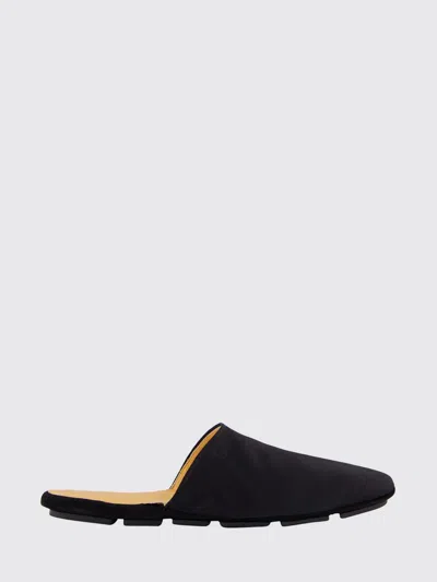 Tom Ford Flat Leather Slippers In Black