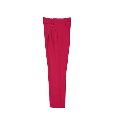 Herno Multicolor Elastane Pants In Burgundy