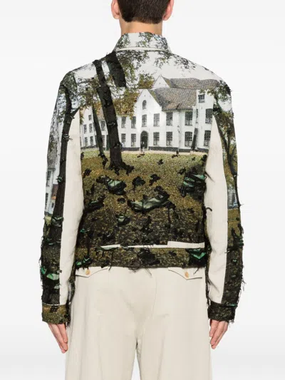 Junya Watanabe Men's Printed Jacket In Multi