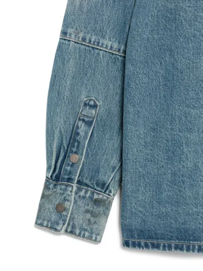 Found Distressed-effect Denim Jacket In Blue