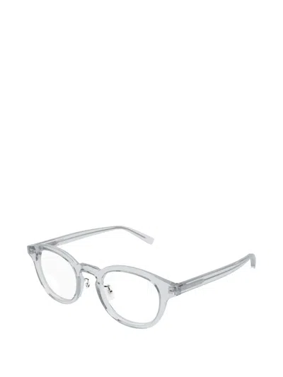 Saint Laurent 라운드 프레임 안경 In Silver