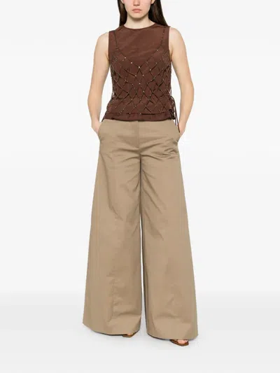 Panicale 비즈 장식 민소매 탑 In Multi