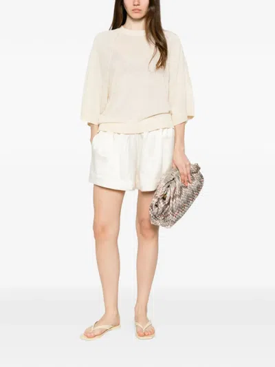 Panicale 시퀸 장식 래글런 소매 스웨터 In Pink