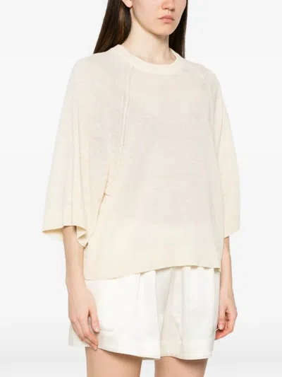 Panicale 시퀸 장식 래글런 소매 스웨터 In Pink