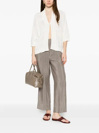 Panicale 시퀸 장식 가디건 In White