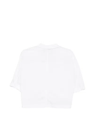 James Perse 패치 포켓 반소매 셔츠 In White