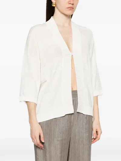 Panicale 시퀸 장식 가디건 In White