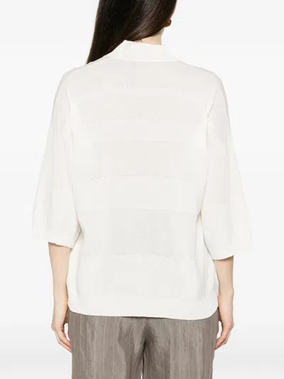 Panicale 시퀸 장식 가디건 In White