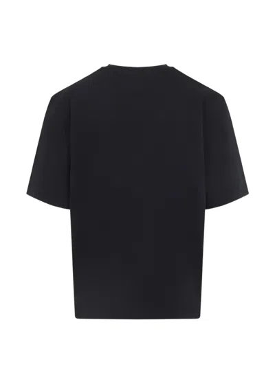 Studio Nicholson Lay Logo Detailed Crewneck T-shirt In Black