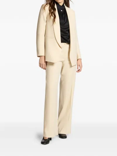 Elena Miro' Tailored Open-front Shawl Collar Black Blazer In Neutral