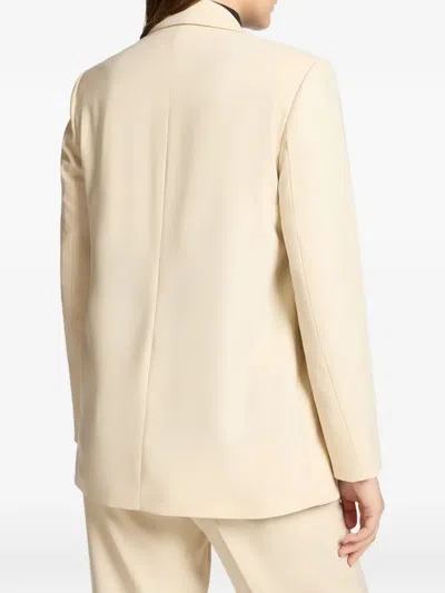 Elena Miro' Tailored Open-front Shawl Collar Black Blazer In Neutral
