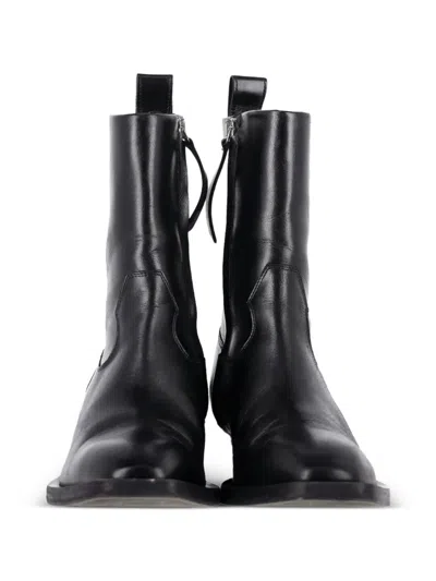 Pre-owned Aeyde Luis Pointed-toe Ankle Boots In Black