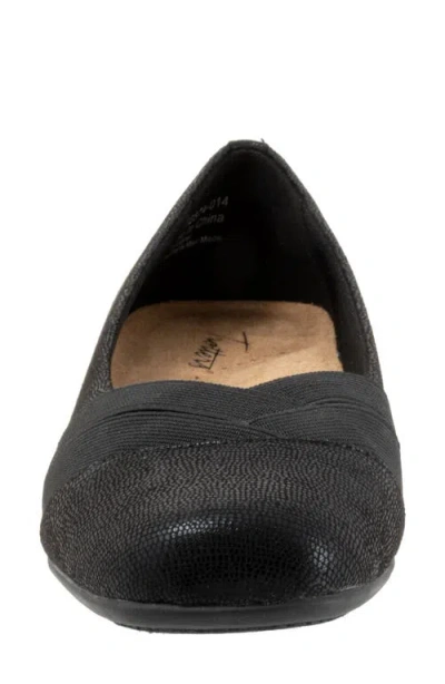 Trotters Stella Flat In Black
