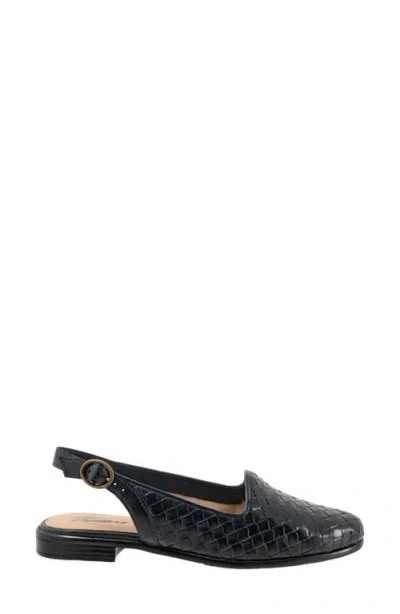 Trotters Lea Slingback Flat In Blue