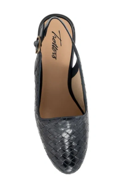 Trotters Lea Slingback Flat In Blue