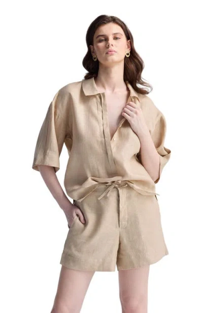 Reistor Drawstring Shorts In Brown