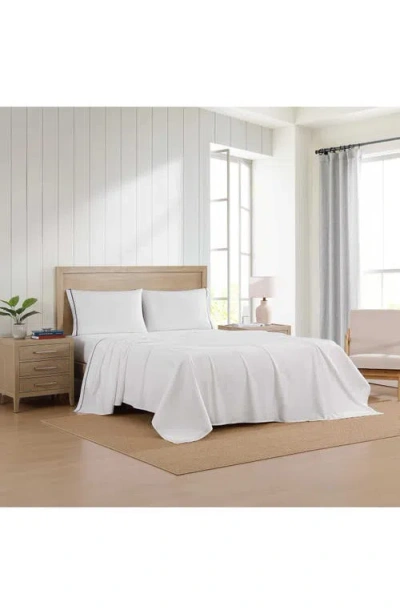 Tommy Hilfiger Printed Cotton Percale Sheet Set In White