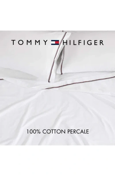 Tommy Hilfiger Printed Cotton Percale Sheet Set In White