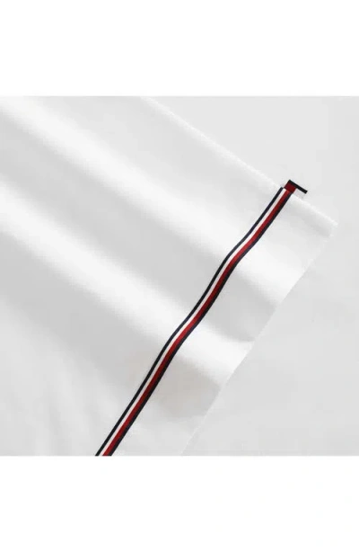 Tommy Hilfiger Printed Cotton Percale Sheet Set In White