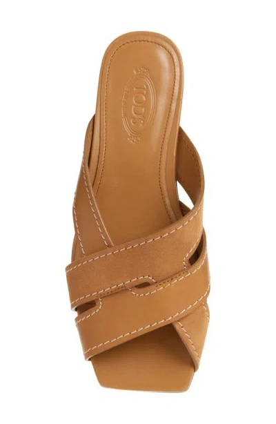 Tod's Women Brown Leather Sandals, 7.5/8.5 Luxury Sandals & Floaters For Women Darveys