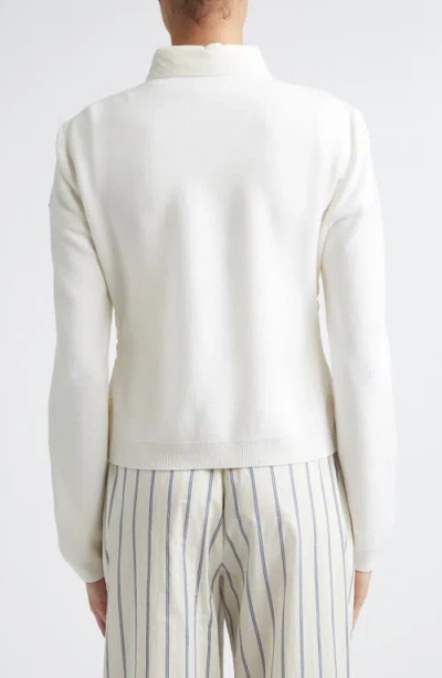 Moncler Mixed Media Down Jacket In White