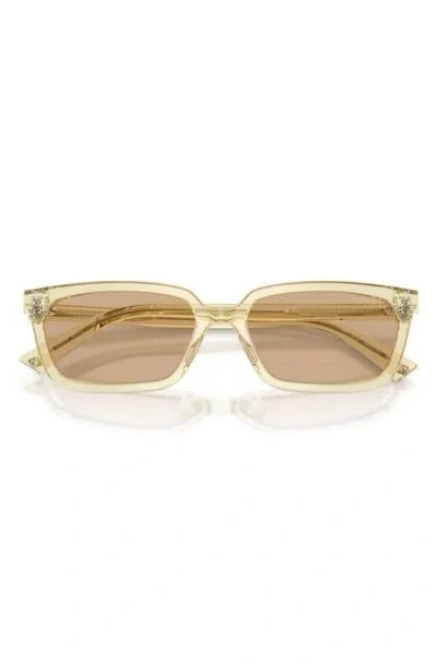 Jimmy Choo 55mm Rectangular Sunglasses In Yellow