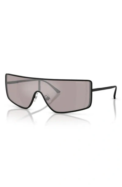 Jimmy Choo 140mm Gradient Rectangular Shield Sunglasses In Black