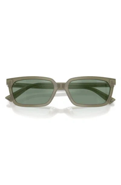 Jimmy Choo 55mm Rectangular Sunglasses In Green