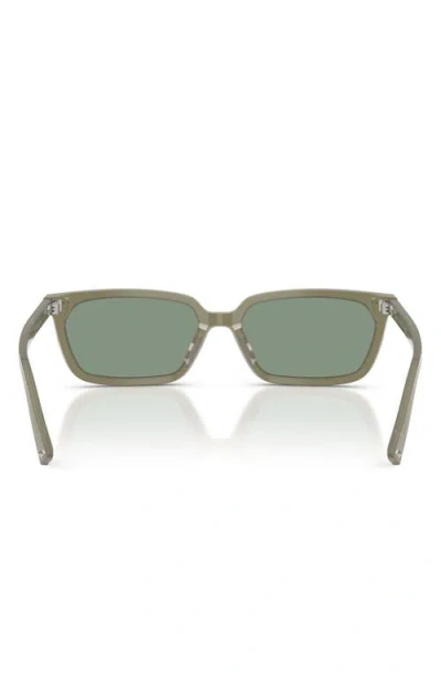 Jimmy Choo 55mm Rectangular Sunglasses In Green