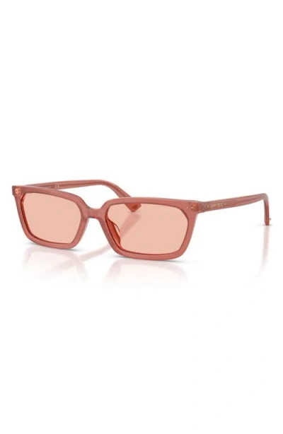 Jimmy Choo 55mm Rectangular Sunglasses In Pink
