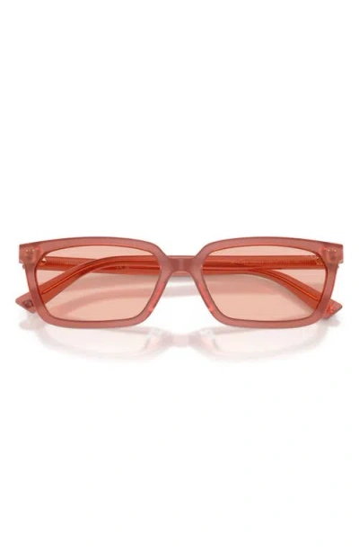 Jimmy Choo 55mm Rectangular Sunglasses In Pink